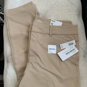 High rise khaki pants